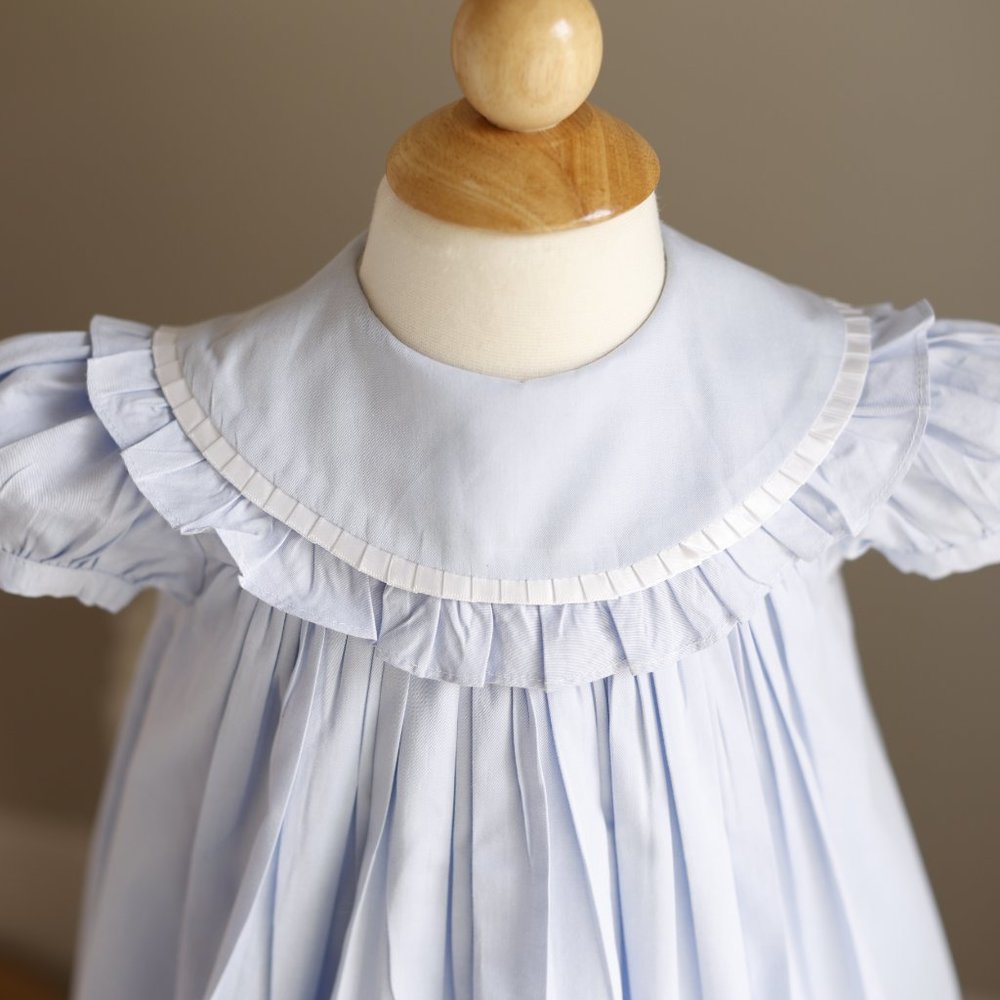Blue Cotton Float Dress Boutique Bailey Boys 2T Classic Traditional Like New - Picture 3 of 7